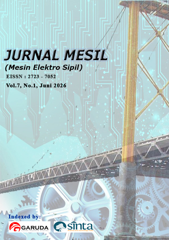 					View Vol. 7 No. 1 (2026): Jurnal MESIL (Mesin Elektro Sipil)
				