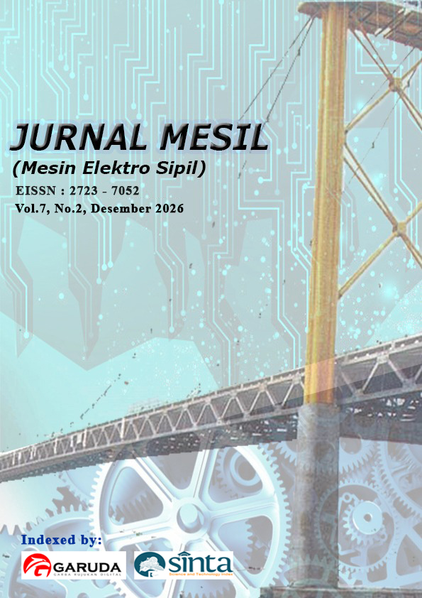 					View Vol. 7 No. 2 (2026): Jurnal MESIL (Mesin Elektro Sipil)
				
